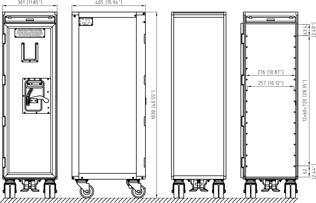 Drawing for HS Cart with Dry Ice Tray