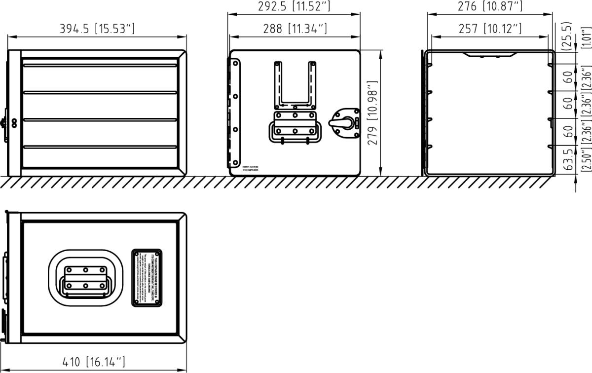 Drawing for ATLAS Standard Container (Slam lock)