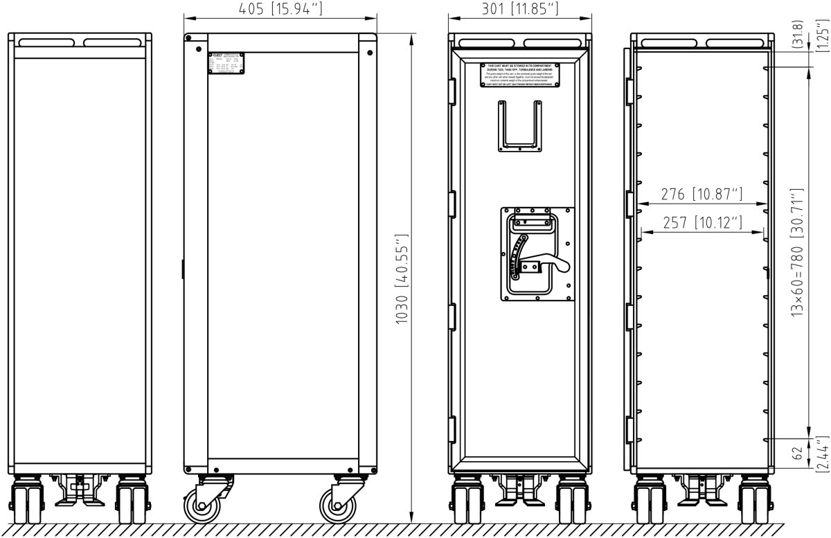 Drawing for HS Cart without Dry Ice Tray